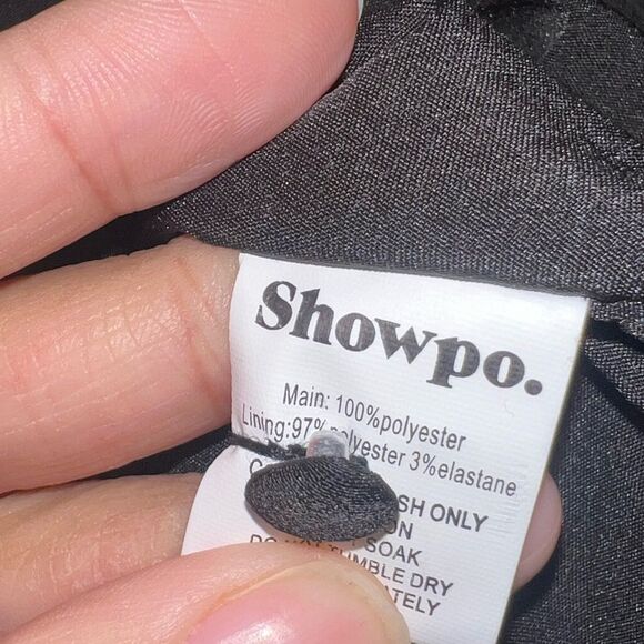 Showpo Billie Twist Front Mini Dress with Puff Sleeves Size 10 NWT holiday party - Picture 8 of 10